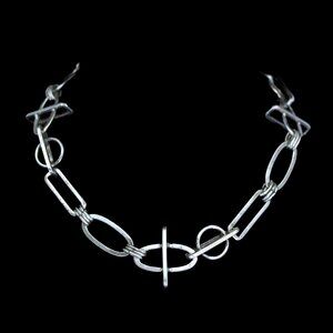 RARE! DANNIJO Youme Chain Necklace in Silver Brass ($220 Retail)